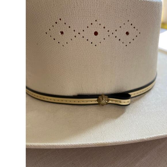 Women’s/child’s Arlop straw hat gold‎ band, 6 3/4. NWOT. - Picture 7 of 10